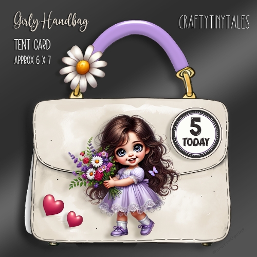Girly Handbag Tent Card Kit-2