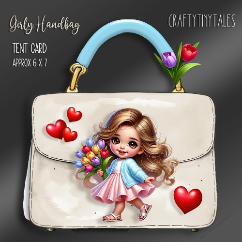 Girly Handbag Tent Card Kit-8