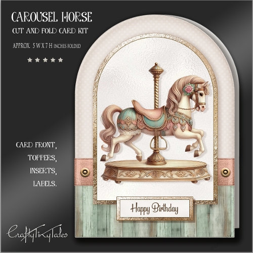 Carousel Cut and Fold Card Kit-5