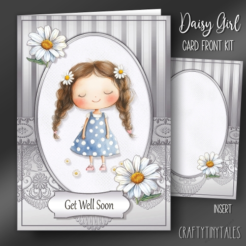 Daisy Girl Card Front Kit-5