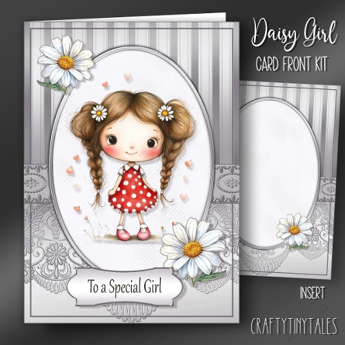 Daisy Girl Card Front Kit-7