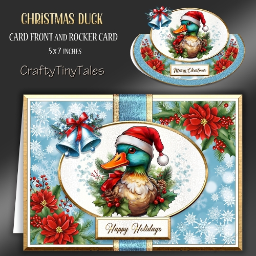Christmas Duck Card Front and Rocker Card-2