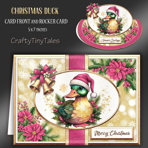 Christmas Duck Card Front and Rocker Card-3