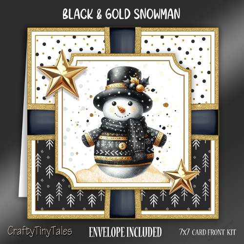 Black & Gold Snowman-1