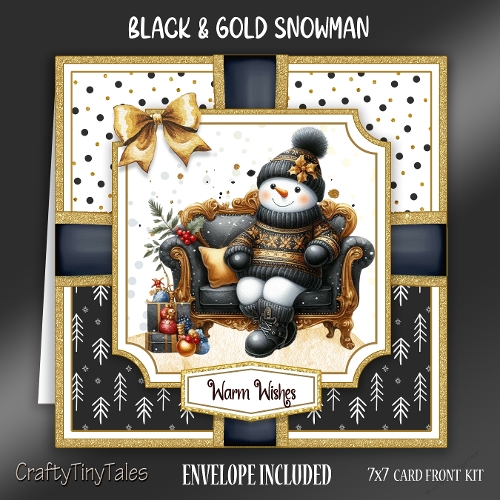 Black & Gold Snowman-2