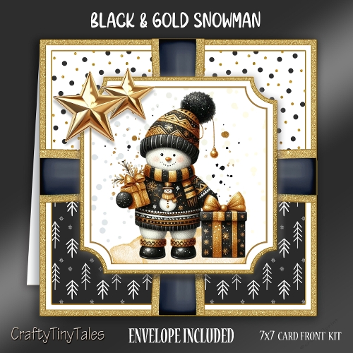 Black & Gold Snowman-5