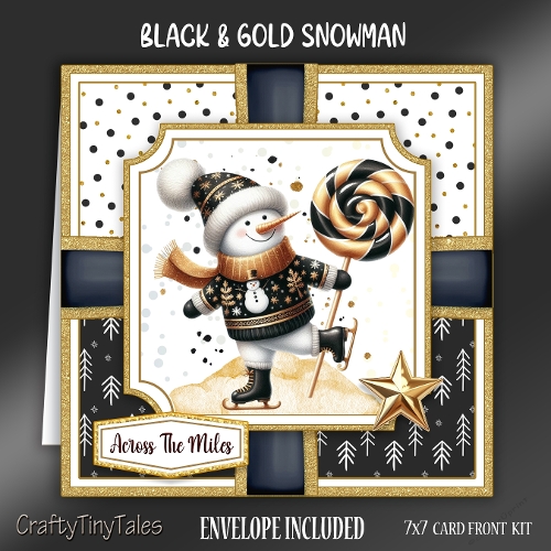Black & Gold Snowman-6