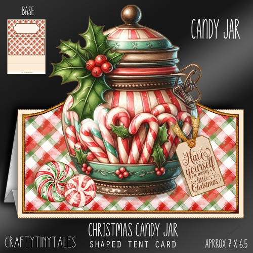 Christmas Candy Jar Tent Card-1
