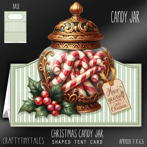 Christmas Candy Jar Tent Card-2