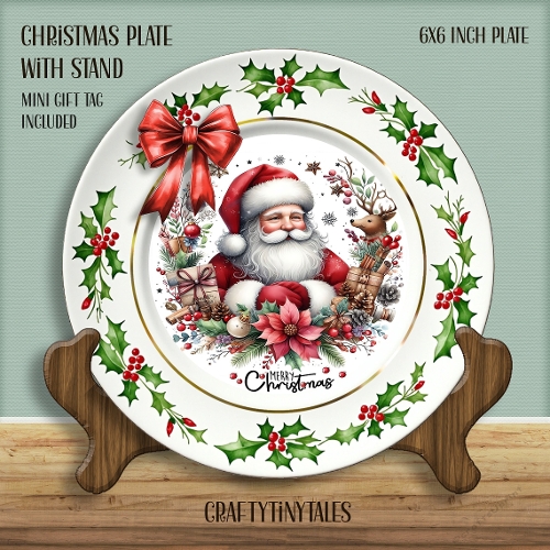 Christmas Plate With Stand Kit-3