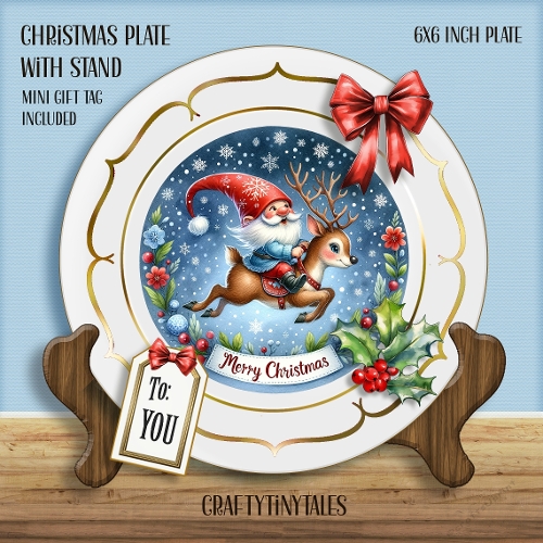 Christmas Plate With Stand Kit-5