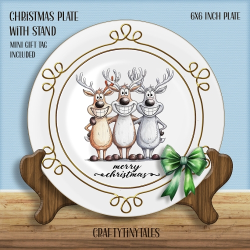 Christmas Plate With Stand Kit-10