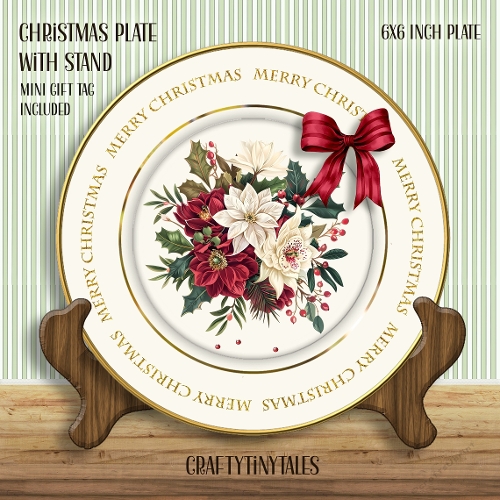 Christmas Plate With Stand Kit-16