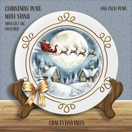 Christmas Plate With Stand Kit-11