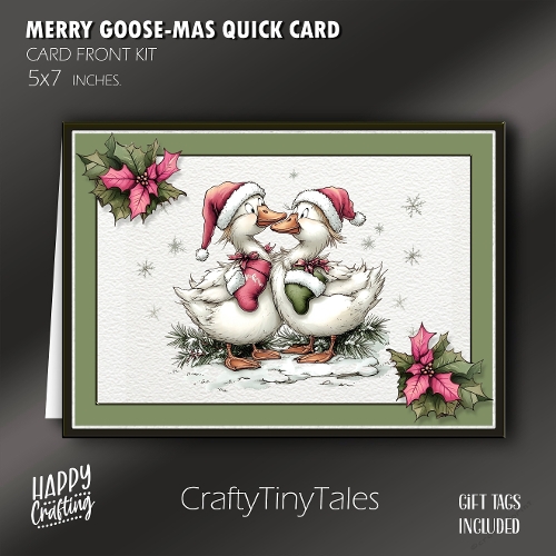 Merry Goose-mas Quick Card Kit-Pink-1