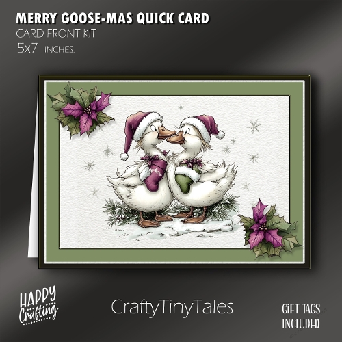 Merry Goose-mas Quick Card Violet-1