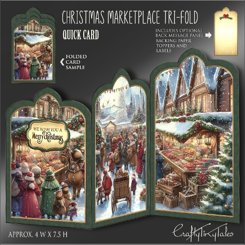 Christmas Market Tri-Fold Card Kit-2