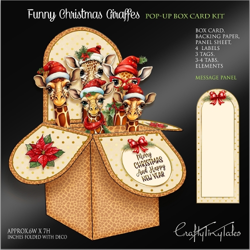cup1415306_1784 - Funny Christmas Giraffes Pop-Up Box