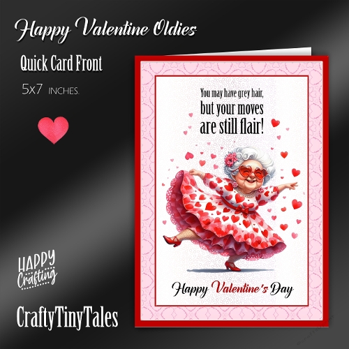 Happy Valentine Oldies Card Front Kit-1