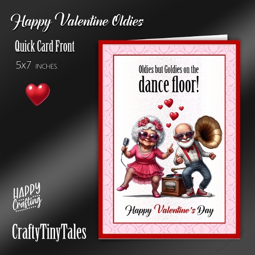 Happy Valentine Oldies Card Front Kit-2