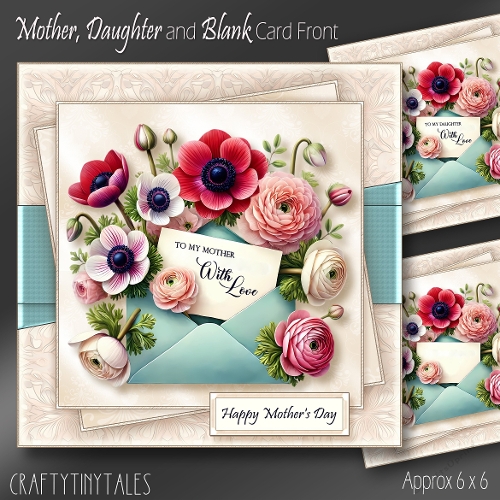 Mother,Daughter and Blank Card Front Kit-1