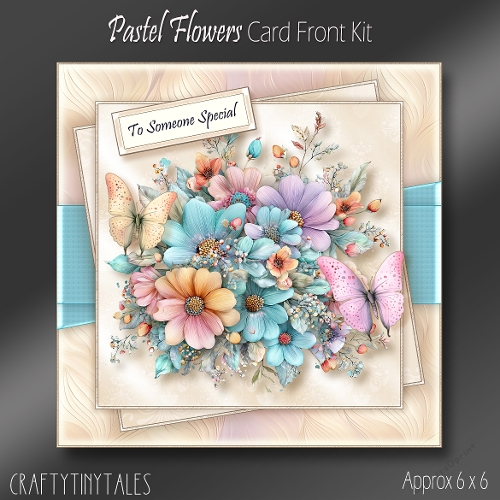 Pastel Flowers Cardfront Kit-1