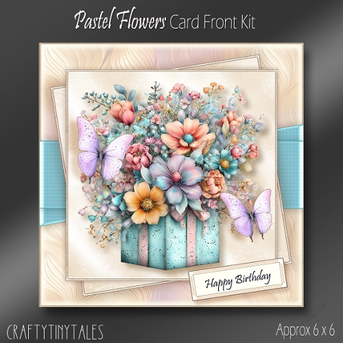 Pastel Flowers Cardfront Kit-4