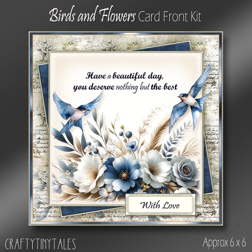Birds and Flowers Cardfront Kit-3