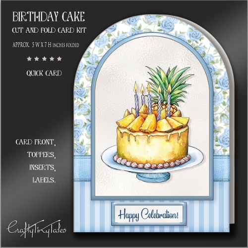 Birthday Cake Cut And Fold Card Kit-3