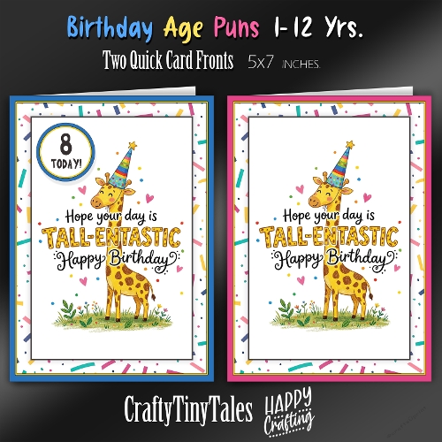 Birthday Age Puns Card Fronts Kit-1