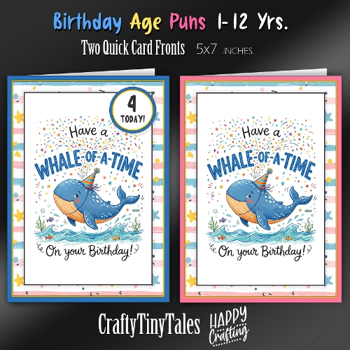 Birthday Age Puns Card Fronts Kit-3