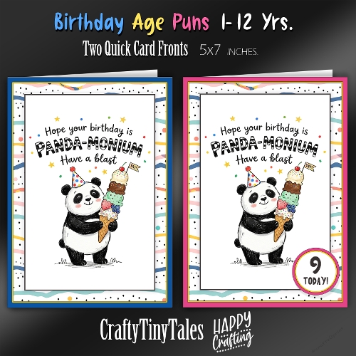 Birthday Age Puns Card Fronts Kit-4