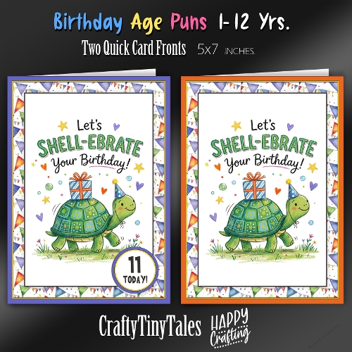 Birthday Age Puns Card Fronts Kit-5