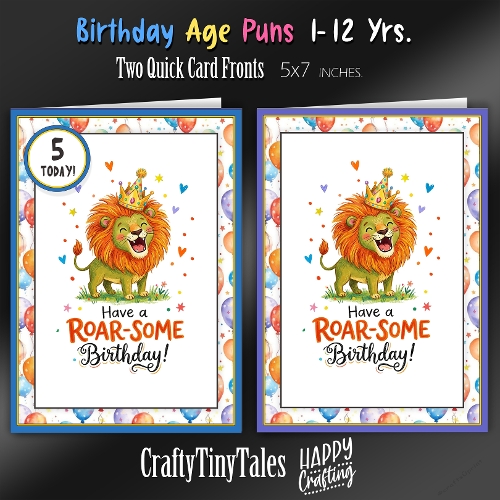 Birthday Age Puns Card Fronts Kit-6
