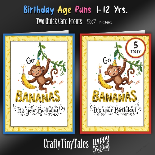 Birthday Age Puns Card Fronts Kit-9