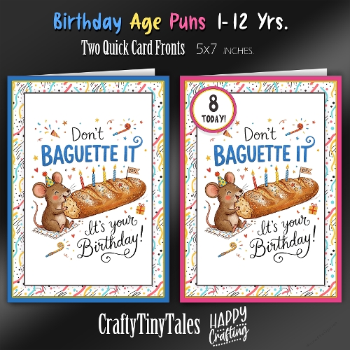 Birthday Age Puns Card Fronts Kit-11