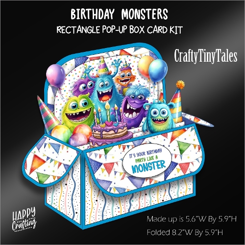 Birthday Monsters Rectangle Box Card-1