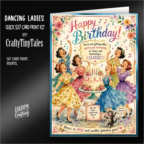 Dancing Ladies 5x7 Card Front Kit-3