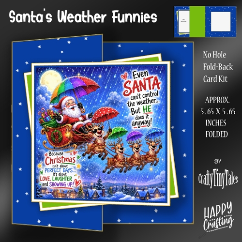Santas Weather Funnies Fold Back Kit-1