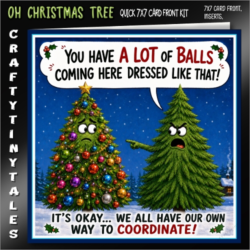 Oh Christmas Tree 7x7 Card Front Kit