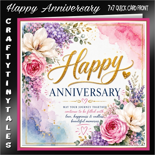 Happy Anniversary Quick Card Front Kit