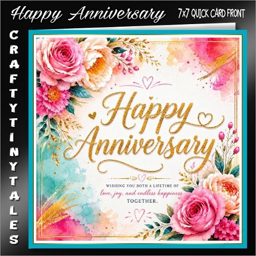 Happy Anniversary Card Front Kit-2