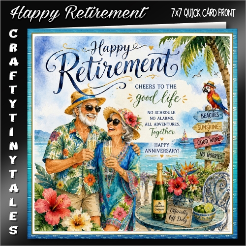 Happy Retirement Cardfront Kit-3