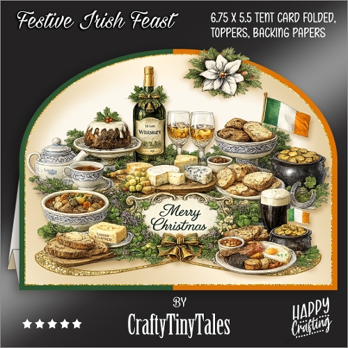 Festive Irish Feast Tent Card