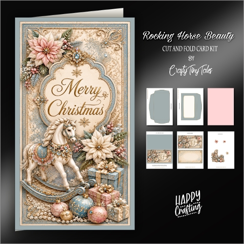 Rocking Horse Beauty Cut-And-Fold Card-K2