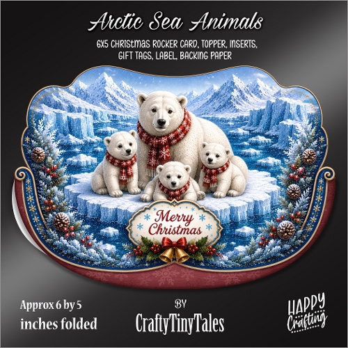 Arctic Sea Animals Rocker Card