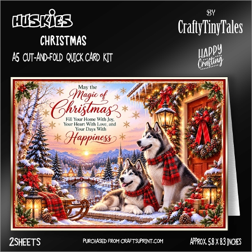 Huskies-Cut-And-Fold-Card Kit-6
