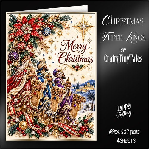 Christmas Three Kings Card Front Kit-9
