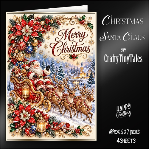Christmas Santa Claus Card Front Kit-10