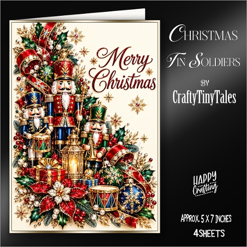 Christmas Tin Soldiers Card Front Kit-12